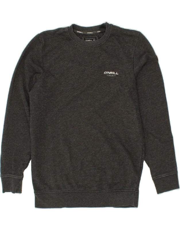 O'NEILL Mens Graphic Sweatshirt Jumper Small Grey Cotton