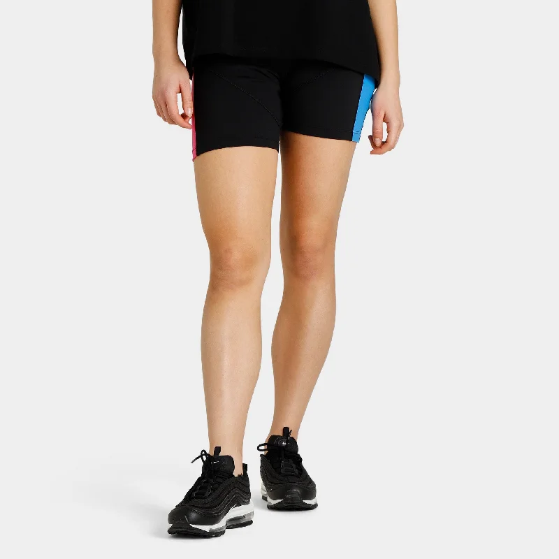 Pink Soda Womens Eden Cycle Shorts Black / Blue - Pink