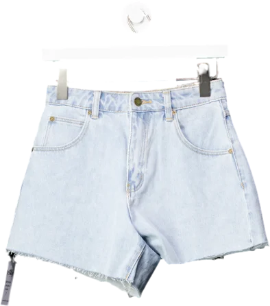 Rolla's Blue Organic Cotton High Rise Loose Fit Mirage Denim Shorts W25