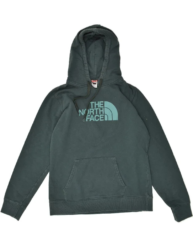 THE NORTH FACE Womens Graphic Hoodie Jumper UK 16 Large Green Cotton