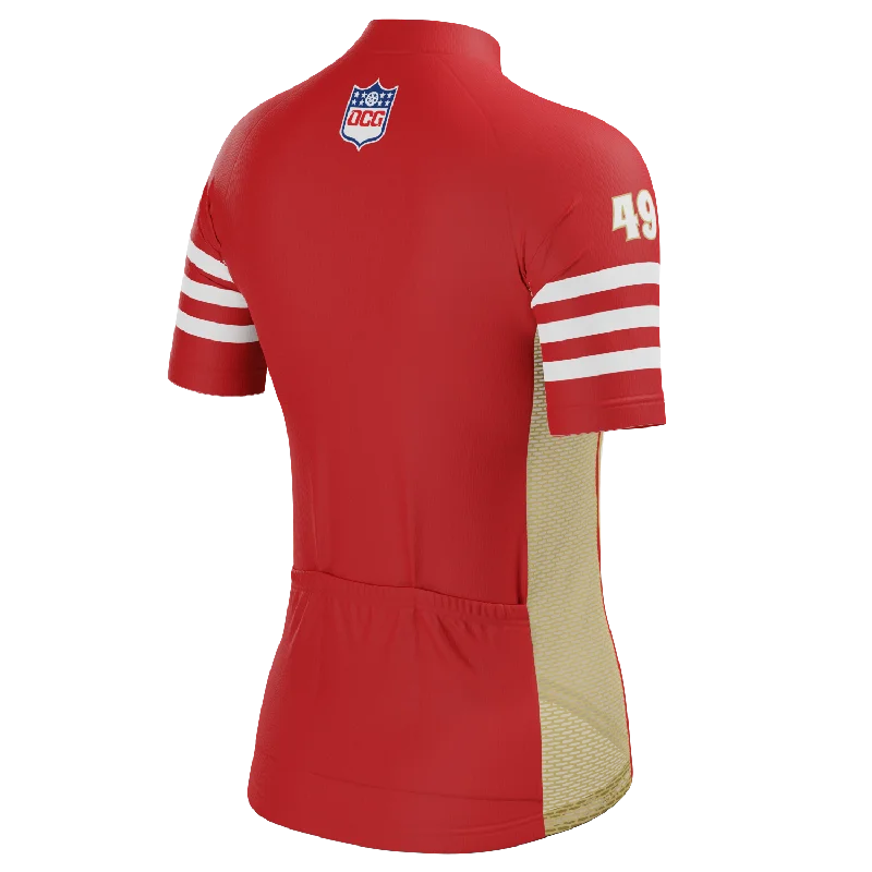 Women's San Francisco Football Short Sleeve Cycling Jersey