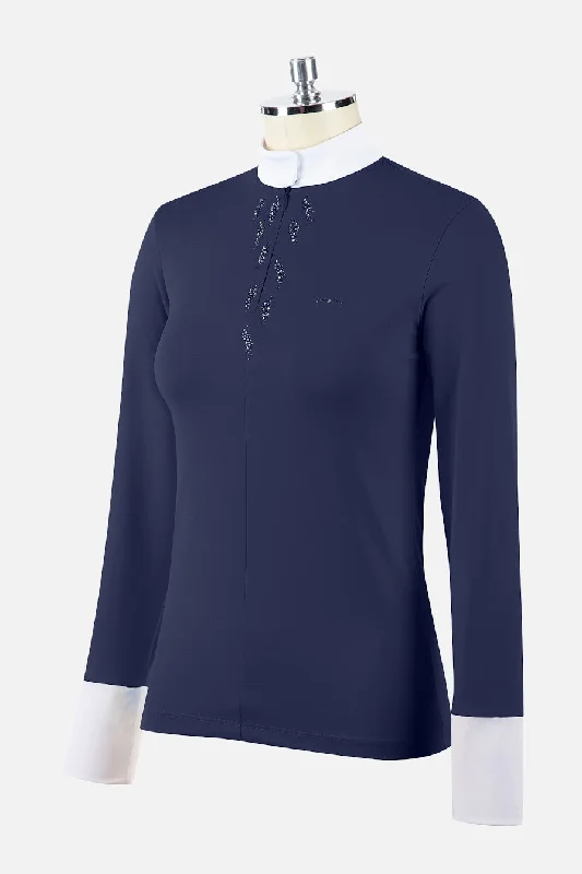 Animo Bikini Navy Crystal Long Sleeve Competition Shirt Fringed bikini set, Fun, Sexy, Trendy Animo Bikini Navy Crystal Long Sleeve Competition Shirt Fringed bikini set, Fun, Sexy, Trendy