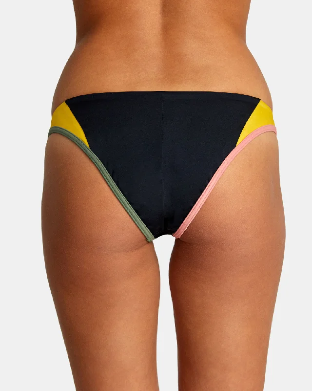 Blocked Hi Leg Bikini Bottoms - Black Multi Satin bikini top, Elegant, Comfortable, Trendy Blocked Hi Leg Bikini Bottoms - Black Multi Satin bikini top, Elegant, Comfortable, Trendy