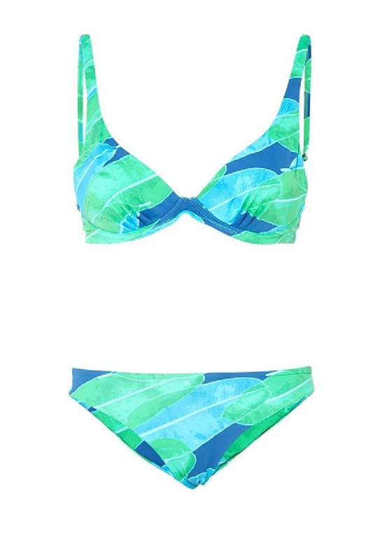 Candy Jane Sea Leaves Bikini Set Back tie bikini, Adjustable, Chic, Trendy