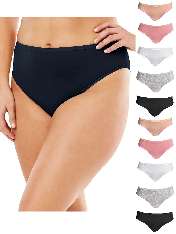 Emprella Womens Plus Size Bikini Brief Panties - 10 Pack Adjustable bottom bikini, Custom fit, Sexy, Comfortable Emprella Womens Plus Size Bikini Brief Panties - 10 Pack Adjustable bottom bikini, Custom fit, Sexy, Comfortable