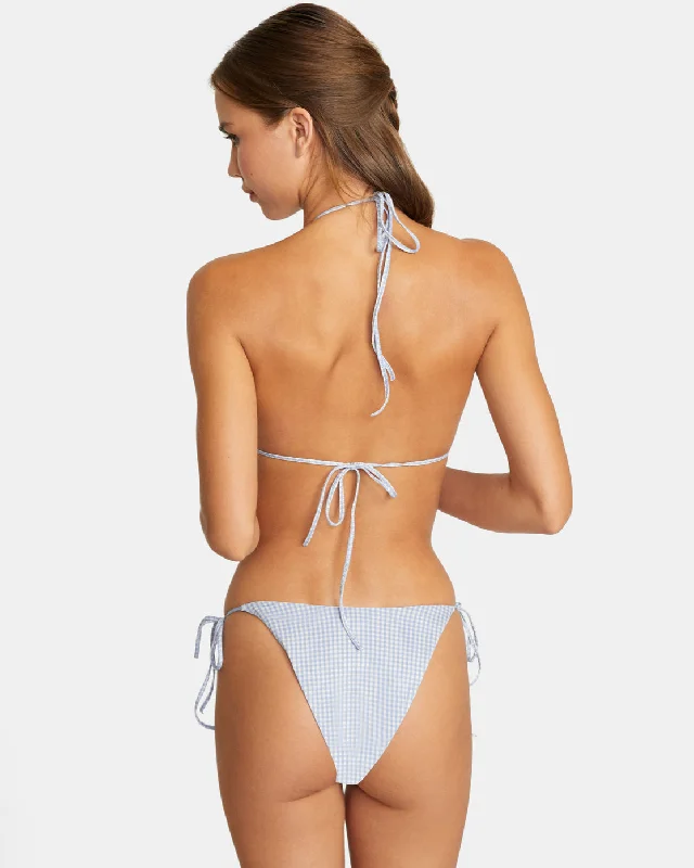 Gingham Reversible Tie French Bikini Bottoms - Ash Blue Patterned bikini, Fun designs, Trendy, Comfortable Gingham Reversible Tie French Bikini Bottoms - Ash Blue Patterned bikini, Fun designs, Trendy, Comfortable