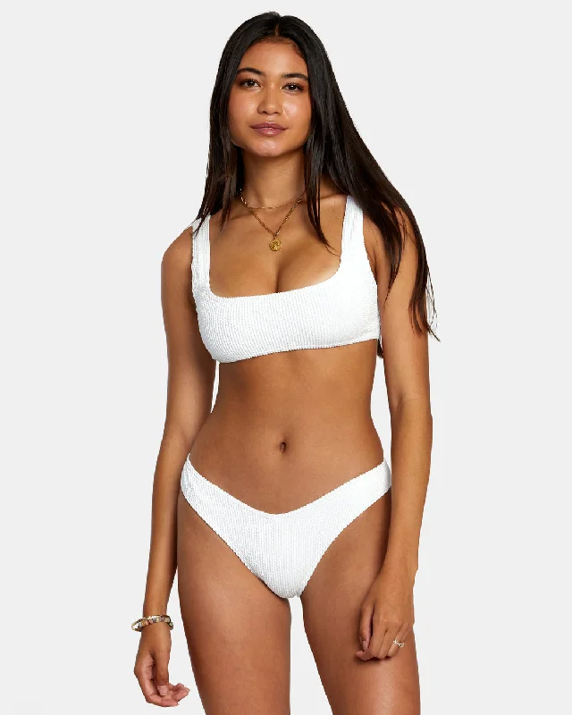 Grooves Texture Bralette Bikini Top - Whisper White Button-down bikini, Fashionable, Sexy, Comfortable Grooves Texture Bralette Bikini Top - Whisper White Button-down bikini, Fashionable, Sexy, Comfortable