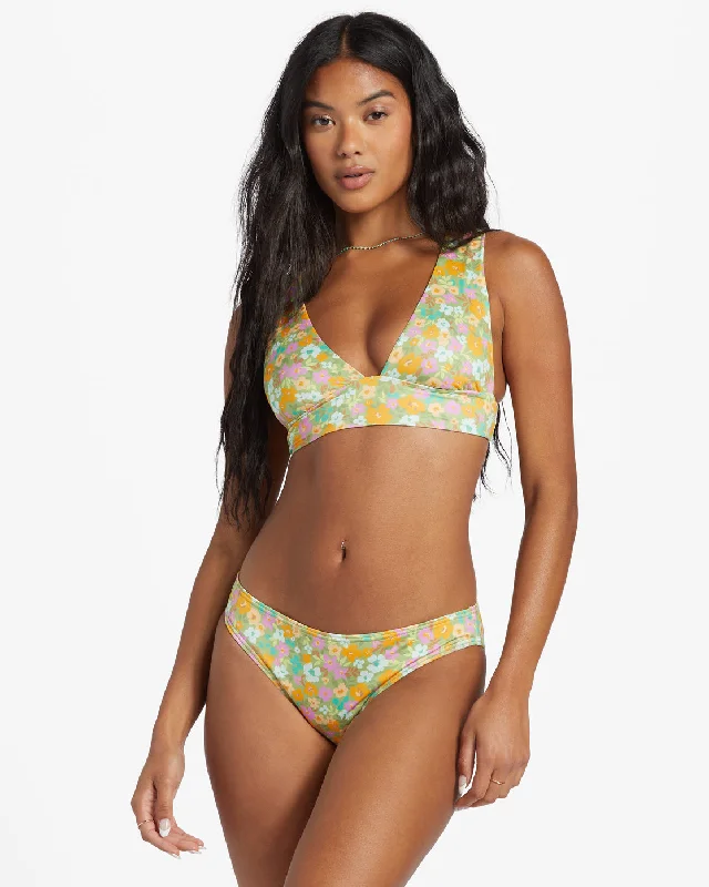 On The Bright Side Plunge Bikini Top - Palm Green Striped bikini, Fun design, Trendy, Comfortable
