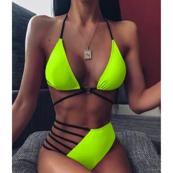 Push up High Cut Out High Waist Bikini Triangle bikini, Simple, Chic, Comfortable