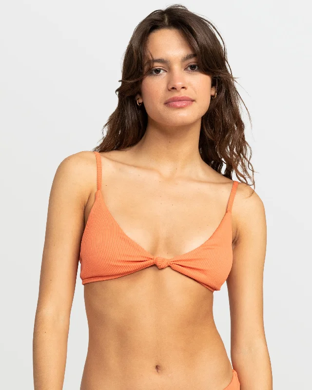 Roxy Love The Surf Knot Bikini Top - Apricot Brandy Skirted bikini bottom, Feminine, Stylish, Comfortable Roxy Love The Surf Knot Bikini Top - Apricot Brandy Skirted bikini bottom, Feminine, Stylish, Comfortable