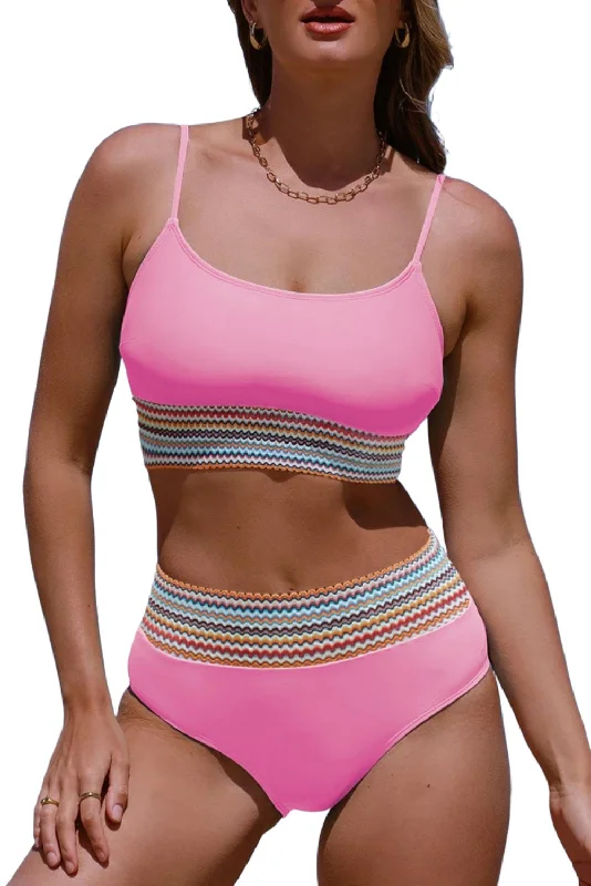Scoop Neck Spaghetti Strap Bikini Set Sporty bikini top, Comfortable, Activewear, Trendy Scoop Neck Spaghetti Strap Bikini Set Sporty bikini top, Comfortable, Activewear, Trendy