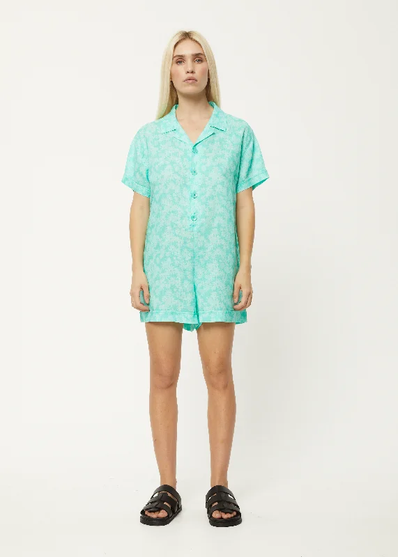 AFENDS Womens Benny Kokomo - Playsuit - Jade Daisy Halter neck jumpsuit, Sexy, Elegant, Trendy AFENDS Womens Benny Kokomo - Playsuit - Jade Daisy Halter neck jumpsuit, Sexy, Elegant, Trendy