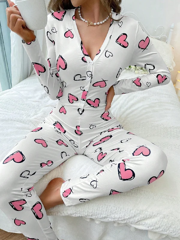 Pink Heart, White Playsuit