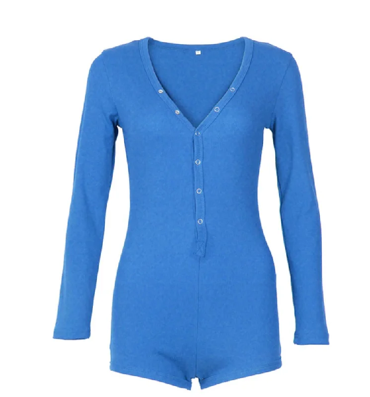 Blue Solid Long Sleeve