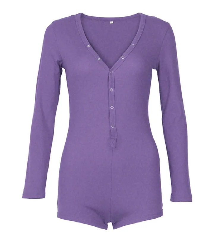 Purple Solid Long Sleeve