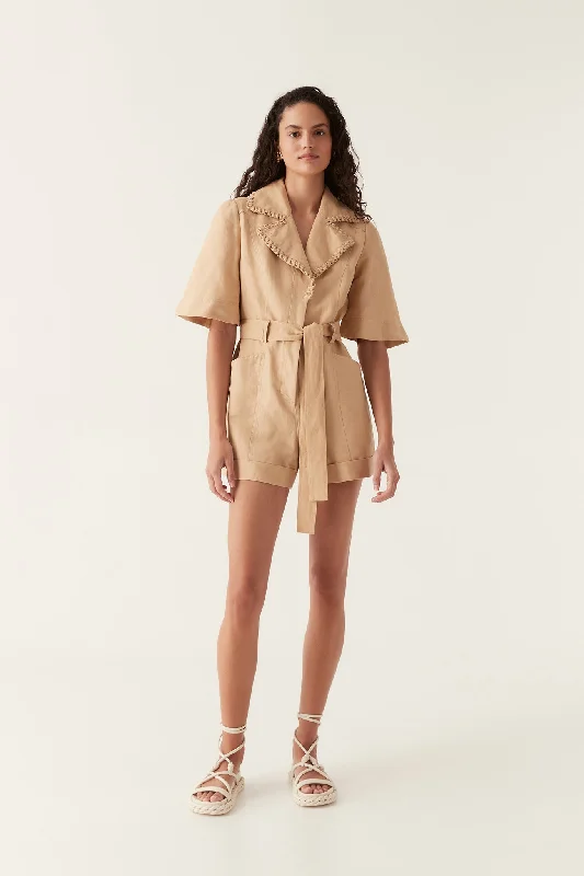 Tactile Whipstitch Playsuit Sexy deep V jumpsuit, Trendy, Party wear, Elegant
