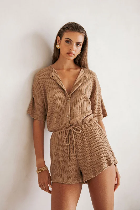 Juniper Playsuit - Biscotti Casual jumpsuit, Comfortable, Street style, Trendy