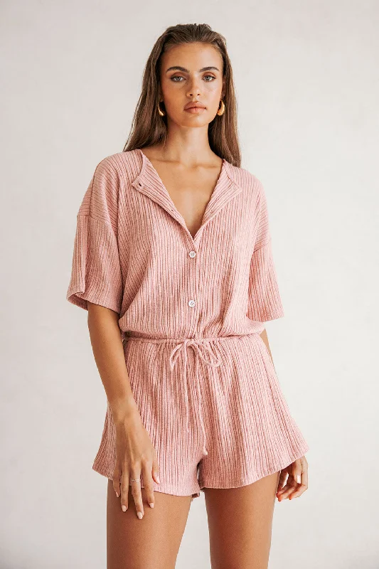 Juniper Playsuit - Clay Zipper jumpsuit, Trendy, Comfortable, Fashionable