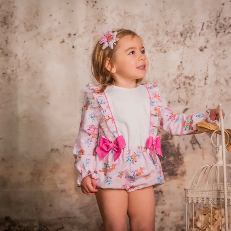 BABINE - Gingerbread Playsuit - Pink Polka dot jumpsuit, Playful print, Trendy, Fashionable BABINE - Gingerbread Playsuit - Pink Polka dot jumpsuit, Playful print, Trendy, Fashionable