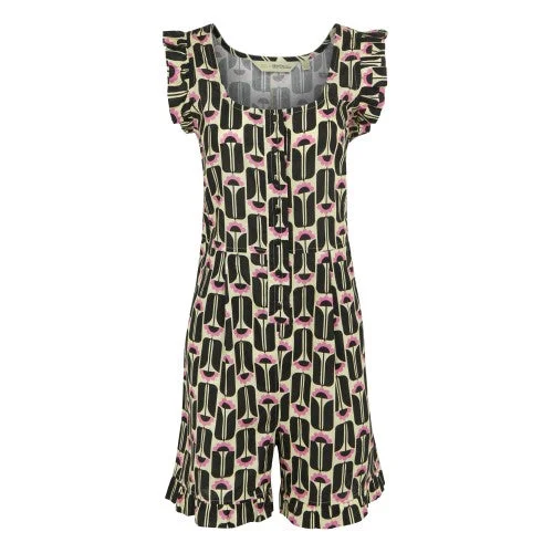 Regatta Womens/Ladies Orla Kiely Tall Flowers Playsuit High-waisted jumpsuit, Sleek, Comfortable, Summer style Regatta Womens/Ladies Orla Kiely Tall Flowers Playsuit High-waisted jumpsuit, Sleek, Comfortable, Summer style
