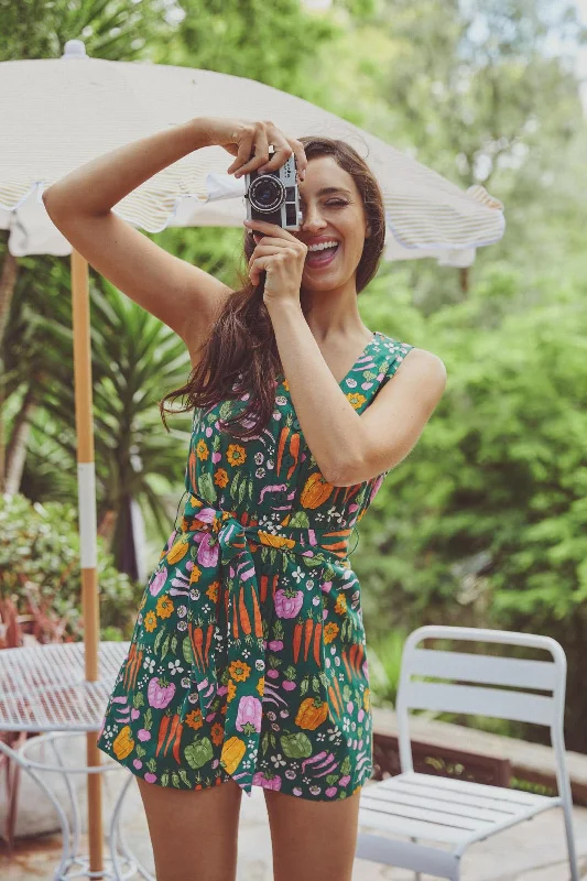 Veggie Patch Playsuit Jumpsuit with pockets, Practical, Comfortable, Casual