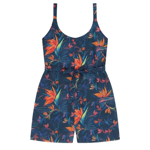 Animal Womens/Ladies Flora Playsuit Satin halter jumpsuit, Elegant, Luxurious, Fashionable