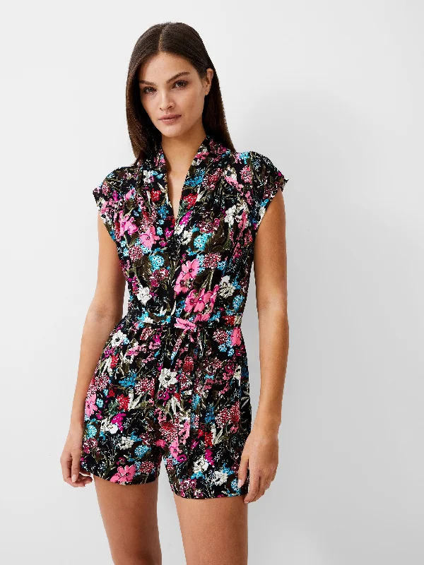 Blossom Hibiscus Vee Playsuit Off-shoulder wide leg jumpsuit, Trendy, Comfortable, Stylish Blossom Hibiscus Vee Playsuit Off-shoulder wide leg jumpsuit, Trendy, Comfortable, Stylish