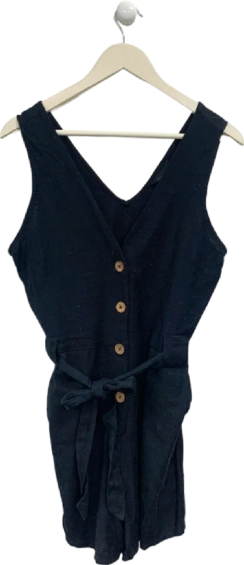 New Look Black Maria V-Neck Belted Playsuit UK 8 Green jumpsuit, Unique color, Stylish, Casual