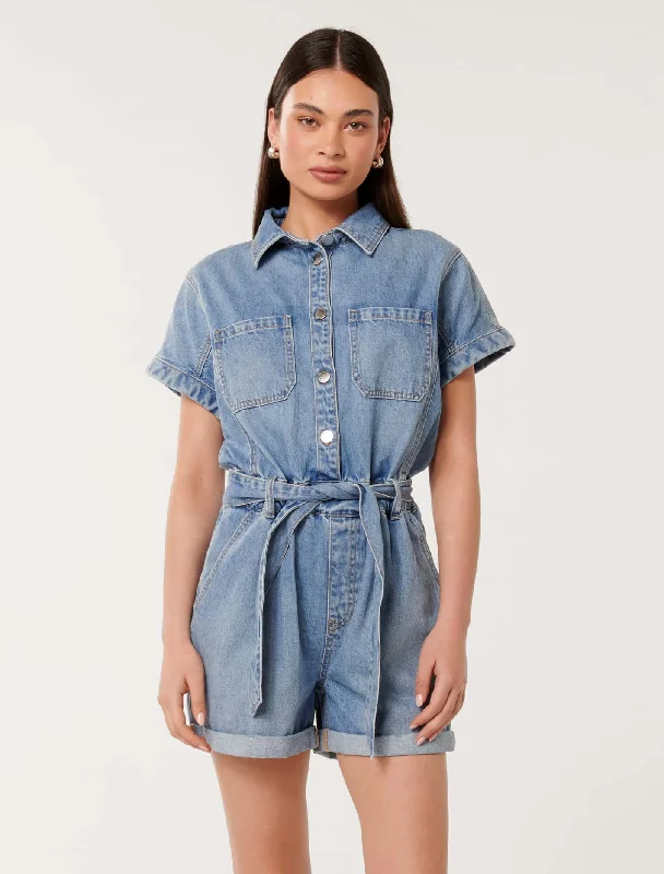 Olivia Playsuit Leather jumpsuit, Trendy, Chic, Street style