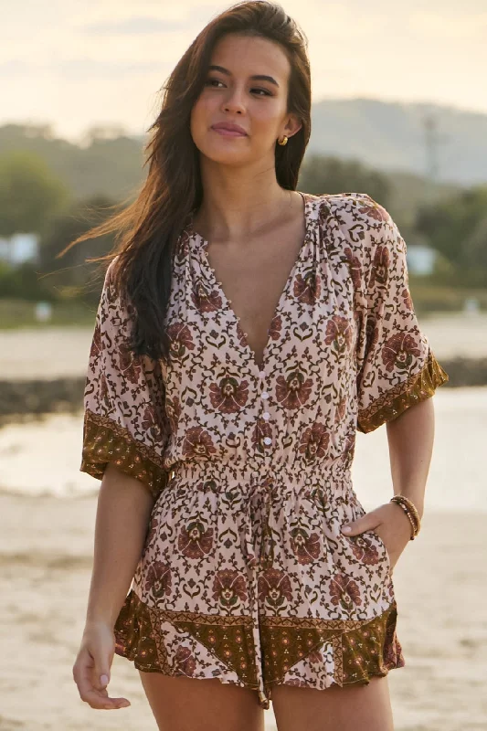 Wild Gypsy Print Dream Playsuit One-piece jumpsuit, Comfortable, Chic, Stylish