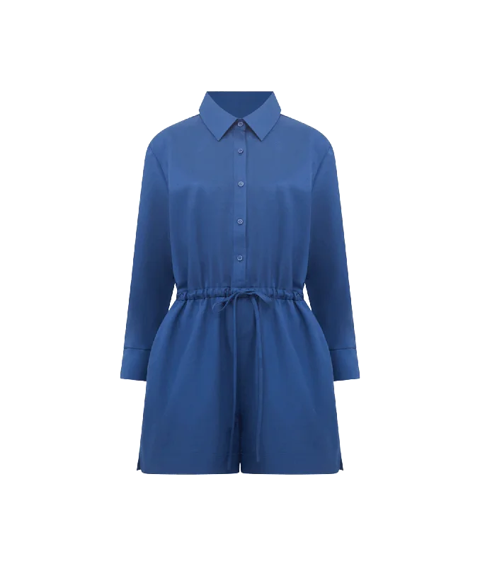Bodie Blend Playsuit - Midnight Blue Casual cotton jumpsuit, Relaxed, Comfortable, Summer wear Bodie Blend Playsuit - Midnight Blue Casual cotton jumpsuit, Relaxed, Comfortable, Summer wear