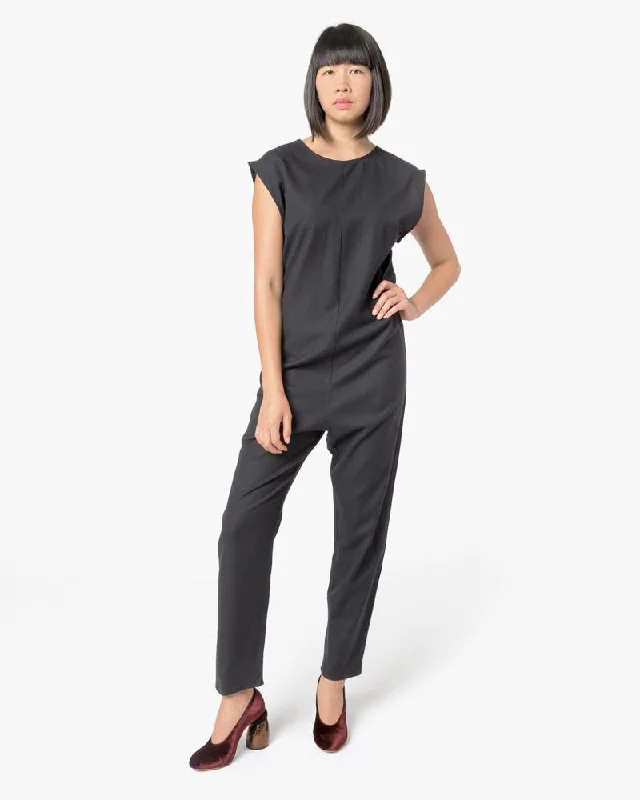 Zarba Jumpsuit in Black Double-breasted jumpsuit, Vintage, Elegant, Chic