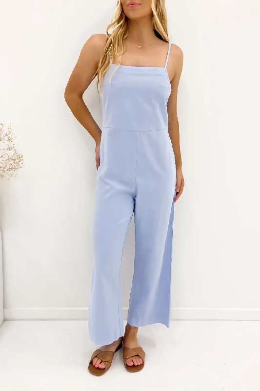 Classic Jumpsuit Blue Back zipper jumpsuit, Sleek, Chic, Comfortable