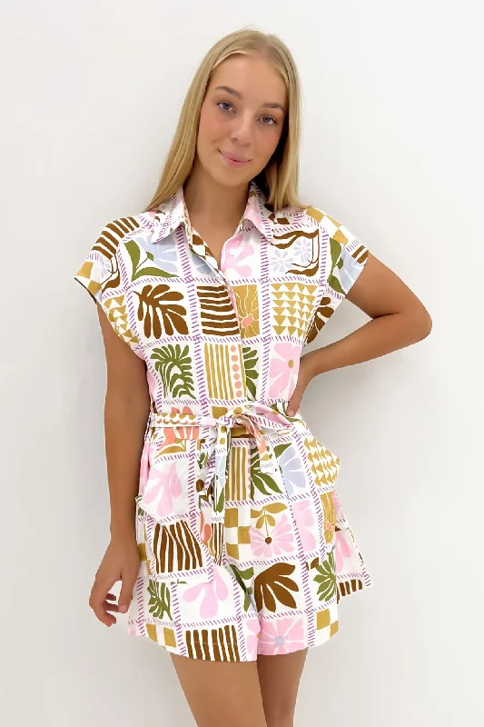 Graham Playsuit Flora Lightweight jumpsuit, Comfortable, Relaxed, Stylish
